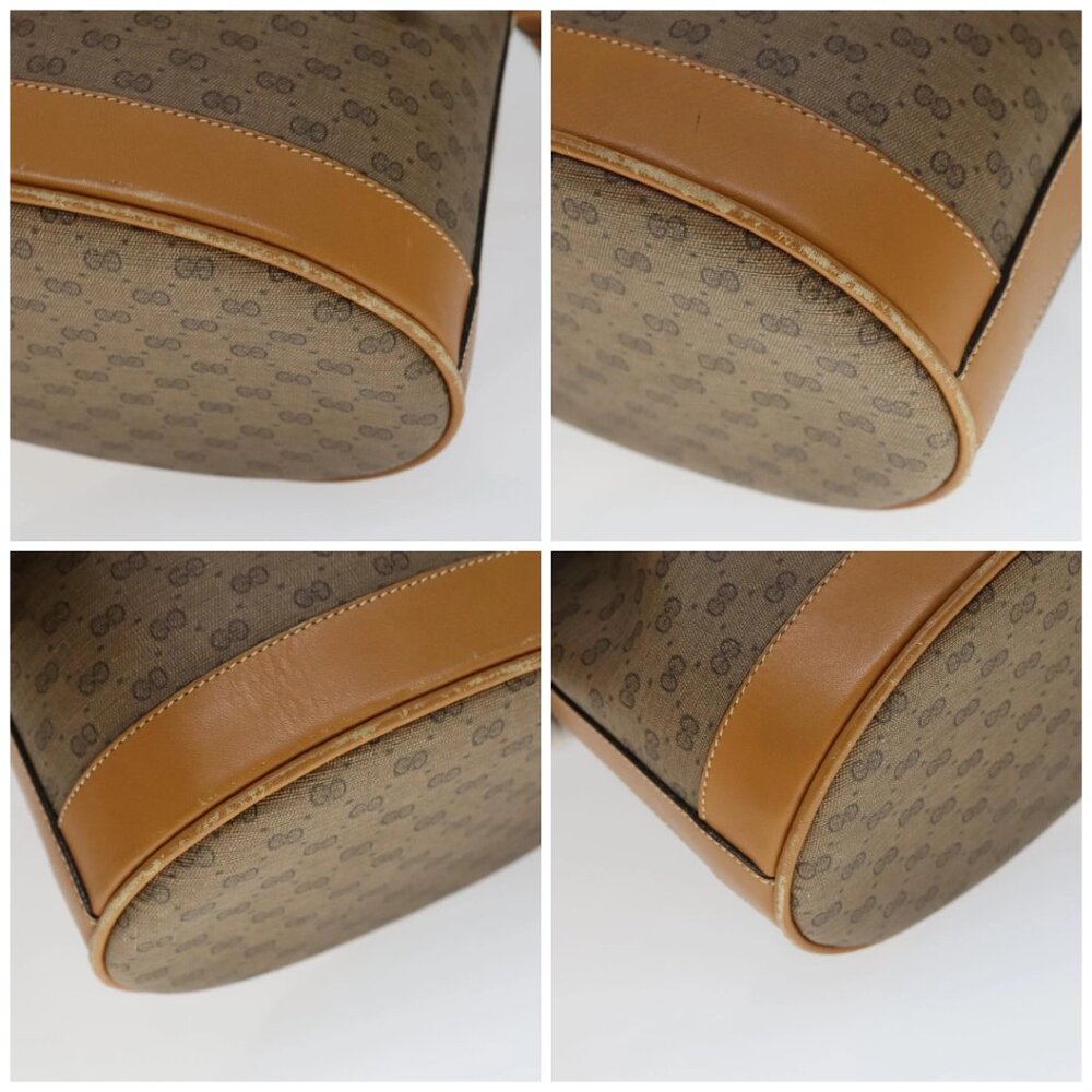 GUCCI Micro GG Supreme Shoulder Bag PVC Brown - Picture 15 of 16